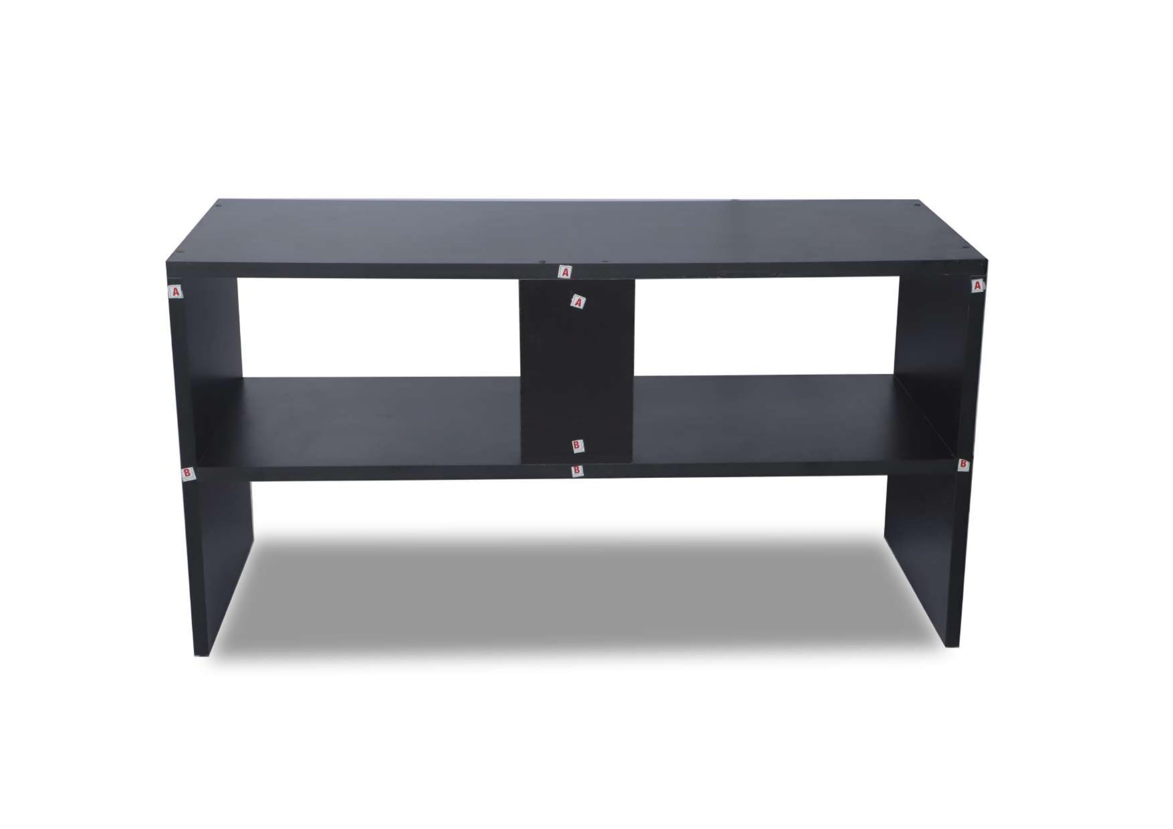 KVS Furniture Engineered Wood Rectangular Shape Coffee Table/Centre Table with Storage/Study Table/Reading Table (Black Wenge) DIY(Do-It-Yourself) 2