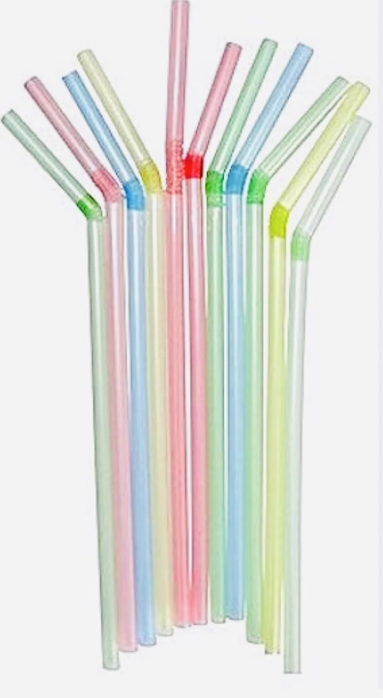 Compostable Sustainable Disposable Drinking Straws | Cocktail Cold Drink Juice Bendable Straws (Regular) Pack of 100 (B0D132K7DS) Amazon Price History, Amazon Price Tracker