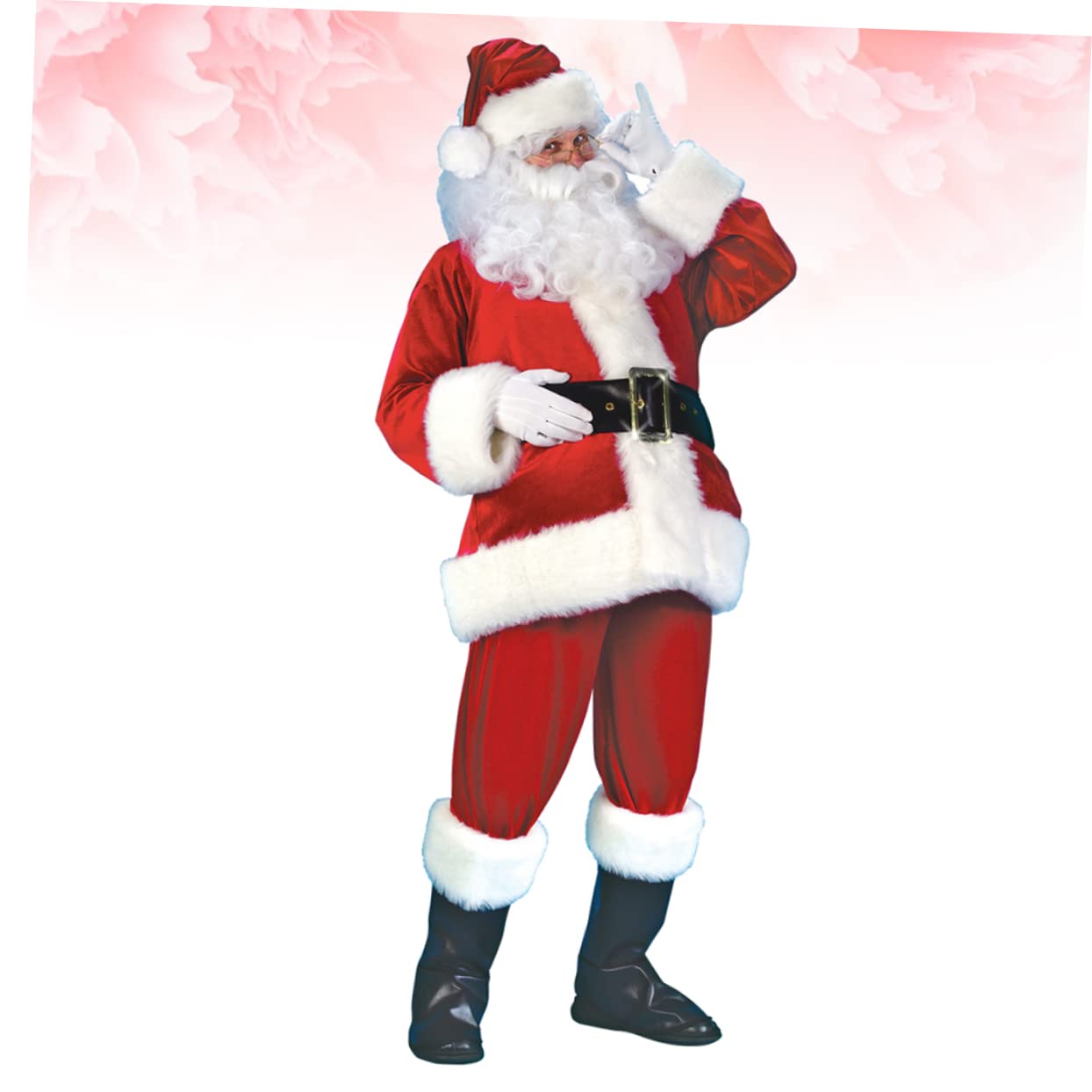 Toyvian 7pièces Costume de Père Noël Créatif pour Fêtes de Noël Cosplay et Activités