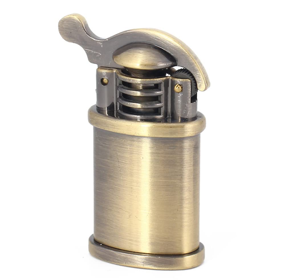 (Sold without Kerosene) Vintage Kerosene Lighters, Classical Lighter, Retro Design, Gift (Gold)