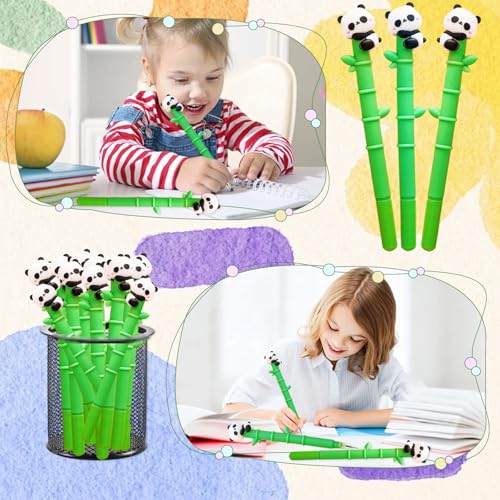 Set de 24 bolígrafos de gel Panda, tinta negra 0.5 mm miniatura 3