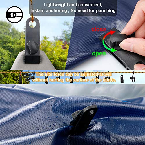 Lq-Scycx-Tt RO-007 10Pcs Tarp Clips, Tarp Clamps, Tarp Clips Thumb, Tarp Clips Heavy Duty Lock Grip, Plastic Tent Clips Clamps thumb #4