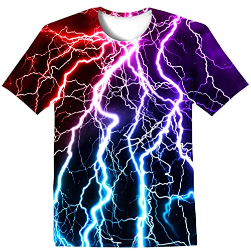 LAIDIPAS Boys & Girls Teens 3D Colorful Graphic Funny Print Shirts for Youth Size 6-16 Years