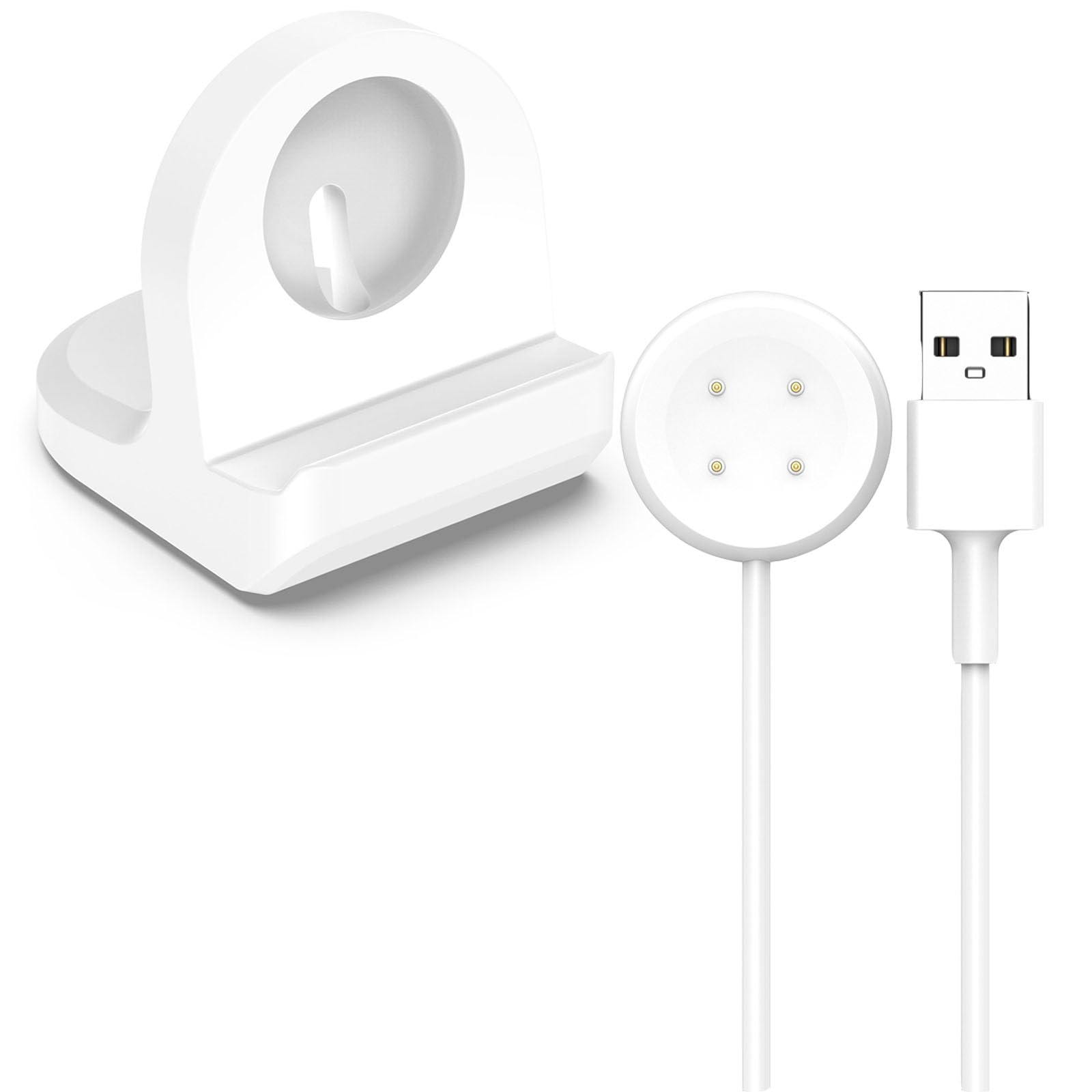 Chofit Charging Stand Compatible with Google Pixel Watch 2 Charger, USB Fast Charger, Dock Cradle Holder with Charging Cable, Power Cable (3.3 ft) for Pixel Watch2 Smartwatch, White