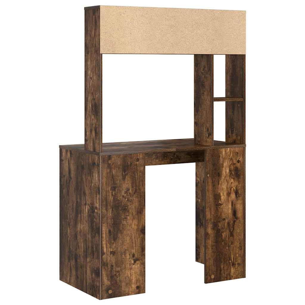 Scrivania per affumicatura, 91 x 50 x 149 cm, materiale in legno, con 2 ripiani, moderna scrivania per computer per casa, ufficio, studio, mobili durevoli