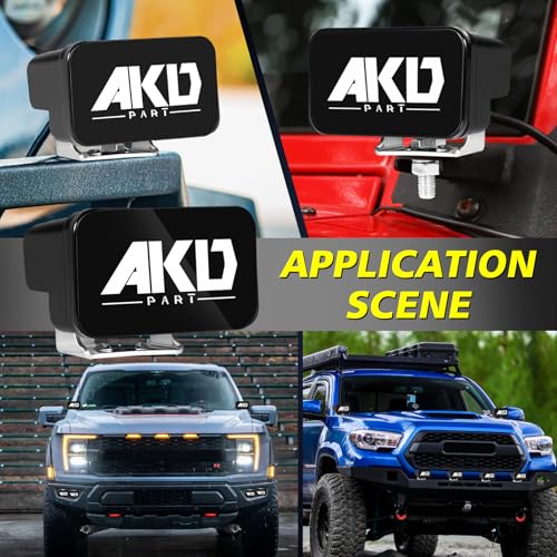 Image of LED Pods Covers 2pcs 3x1.8 Inch LED Pod Lights Black Covers | Street Legal Snap-on PC Protective Lens Light Bars Cover for Offroad Driving Fog Ditch Lights