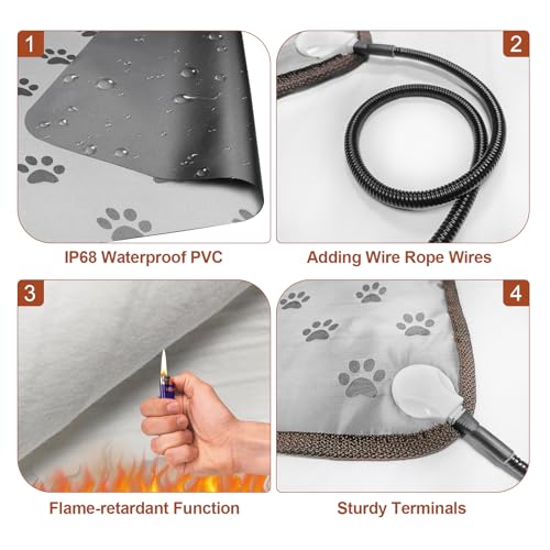 Golopet 11 Large Dog Heating Pad 34X21In Waterproof Pet Heating Pad thumb #2