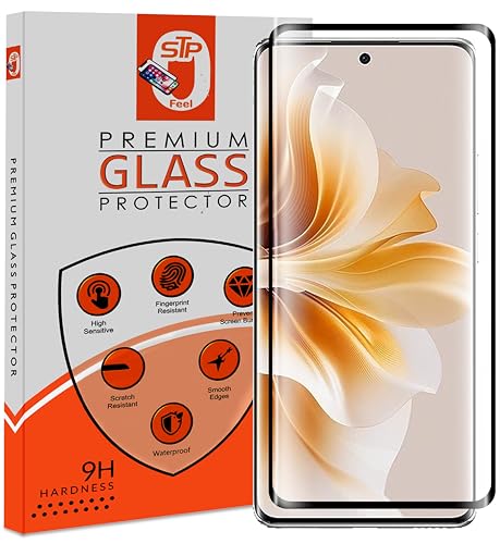 Image of Advanced Black Border Tempered Glass Protector For Oppo Reno 9 Pro Plus Smartphone|Full Screen Coverage (Except Edges) Screen Protector Guard Protector,Pack Of 1