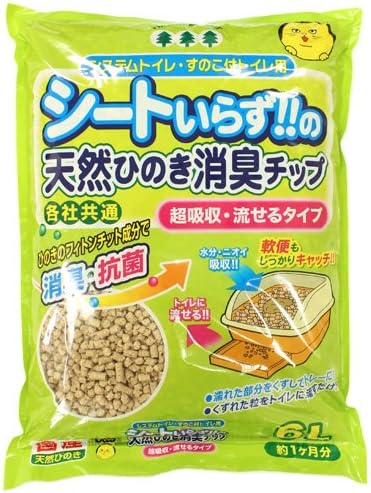Amazon スーパーキャット Super Cat シートいらずの 天然ひのき消臭チップ 6l スーパーキャット Super Cat 猫砂 通販