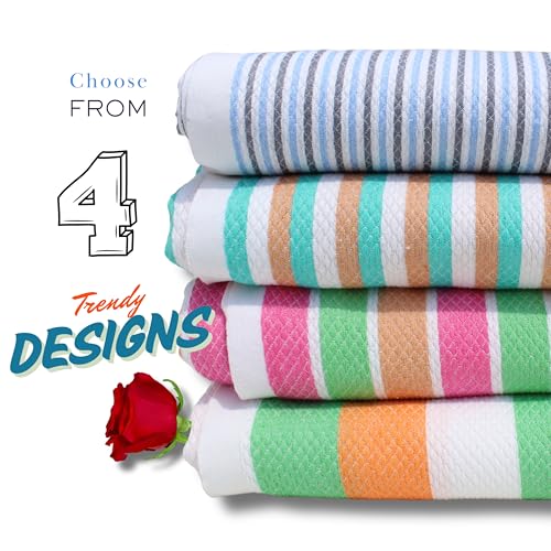 Image of Soft Feel Turkish Towel 30 X 60 Inch|Towels for Bath Large Size Men|बाथ टॉवल|Light Weight, Quick Absorbent, Quick Dry,Travel Friendly Thorthu|Pack of 1
