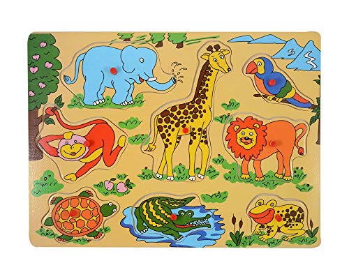 Image of Sea Animals Premium Wooden Puzzle /Educational Toy with Knobs for Children