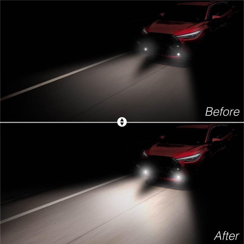 50プリウス　加工フォグ　爆光対応 プリウス50系 後期 パーツ LEDフォグランプ 爆光 3色 イエロー