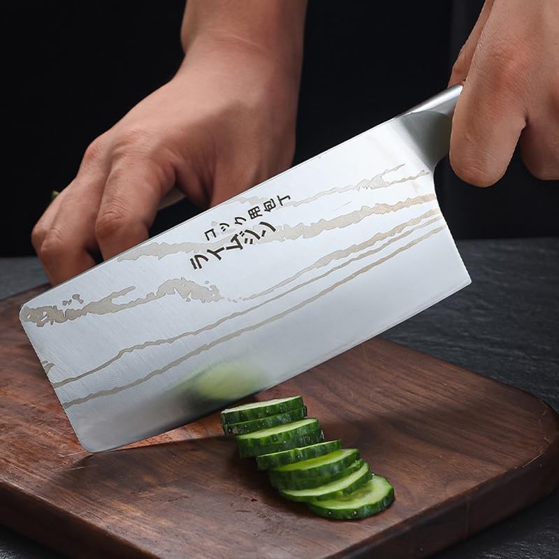 Meat Cleaver,Cleaver Knife Kitchen Knife Japanese Knife Professional Slicing Cooking Knife Meat Fish Vegetable Cleaver Slicing Knives Santoku Knife
