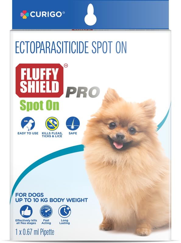 FluffyShield 0.67 ml - Single Pipette : Spot on for Prevention & Treatment of Fleas, Ticks and Chewing lice infestation for Dogs Weighing from 0 to 10 Kgs. (B0CY2SQJYC) Amazon Price History, Amazon Price Tracker