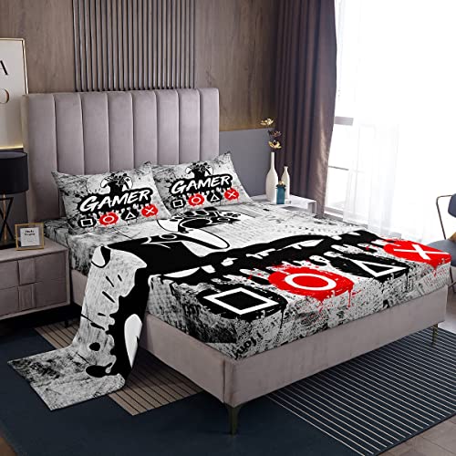 Drap de lit pour garçons style rétro gamepad pour décorer la chambre - 2