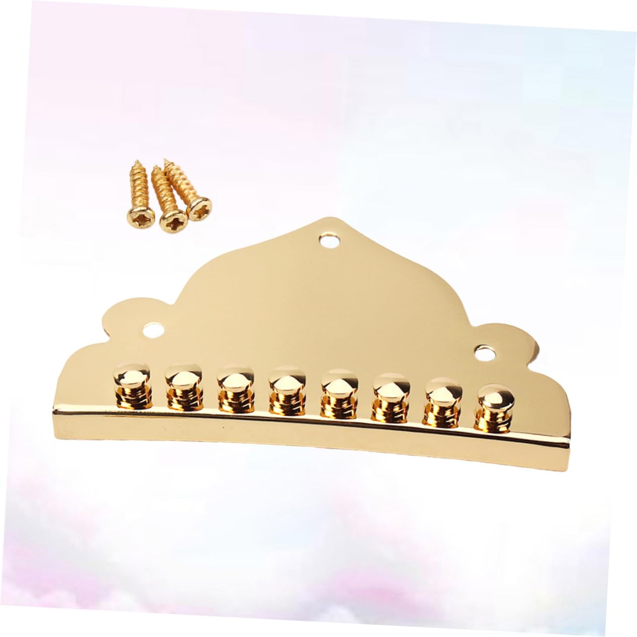 BESTonZON 8-string Mandolin Tailpiece Silver Qb01 Metal Tailpiece Cast Bone Saddle Nut