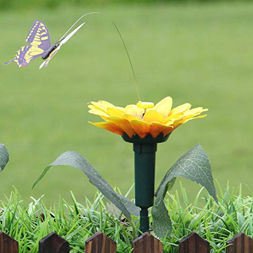 Liuqingwind 1846512-GARDENDECOR Decorative Garden Butterfly Stakes Solar Powered Flying Butterfly Bird Sunflower Yard Garden Stake Ornament Decor thumb #5