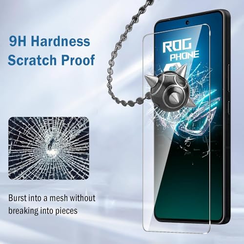 Image of STP FEEL Premium HD+ Tempered Glass Screen Protector Guard Compatible For Asus ROG Phone 8 5G / Phone 8 Pro 5G (6.78 Inch, Pack of 1) | Edge to Edge Coverage With Easy to installation kit