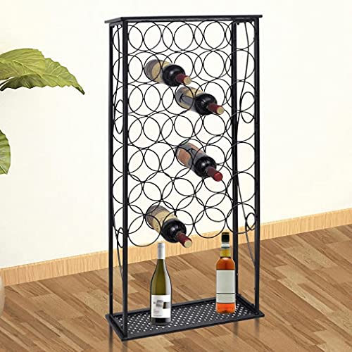 CHARMMA Wine Rack for 28 Bottles Metal,Wine Racks-240942