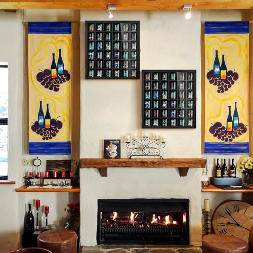 Image of TJ.MOREE Shot Glass Display Case 36 Slots Glass Display Holder Wall Mounted | Fits Standard Size Shot Glasses