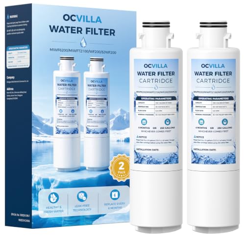 2 Pack MIWF6200 Twist-in Water Filter Replacement for Midea MRS26D5AST