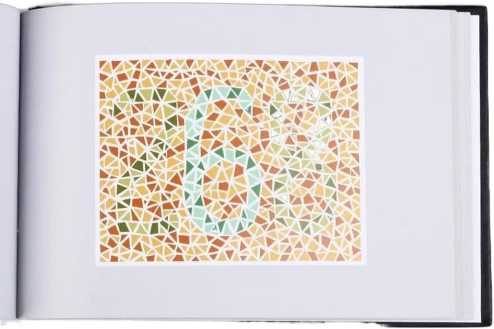 Color Blindness Diagnostic Kit 2.03D Ishihara with 48 Plates in Album Booklet Design for Detecting Red Green and Congenital Deficiencies