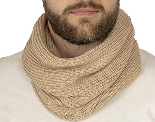 Body4Real Gecertificeerde biologische natuurlijke katoenen wintersjaal voor uniseks - bruin - Een maat