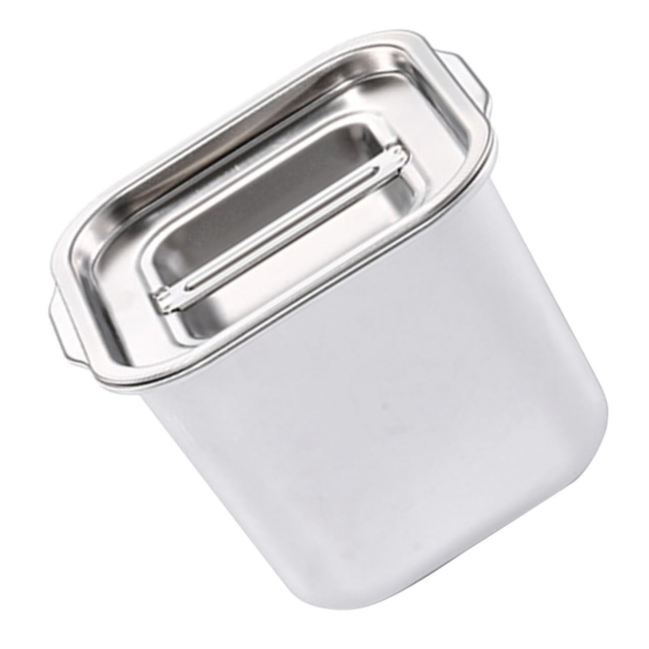 OFFSCH Stainless Steel Condiment Pot with Lid Versatile Seasoning Container for Salt Pepper and Spices Capacity Storage Jar for Kitchen Organization and Easy Access