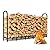 GREENER 6.6x4FT Firewood Rack Outdoor - Heavy Duty Wood Racks Outdoor for Firewood Upgraded Log Rack Adjustable Metal Log Holder Wood Stand Stacker Fireplace Fire Wood Holder Organizer Indoor, Black