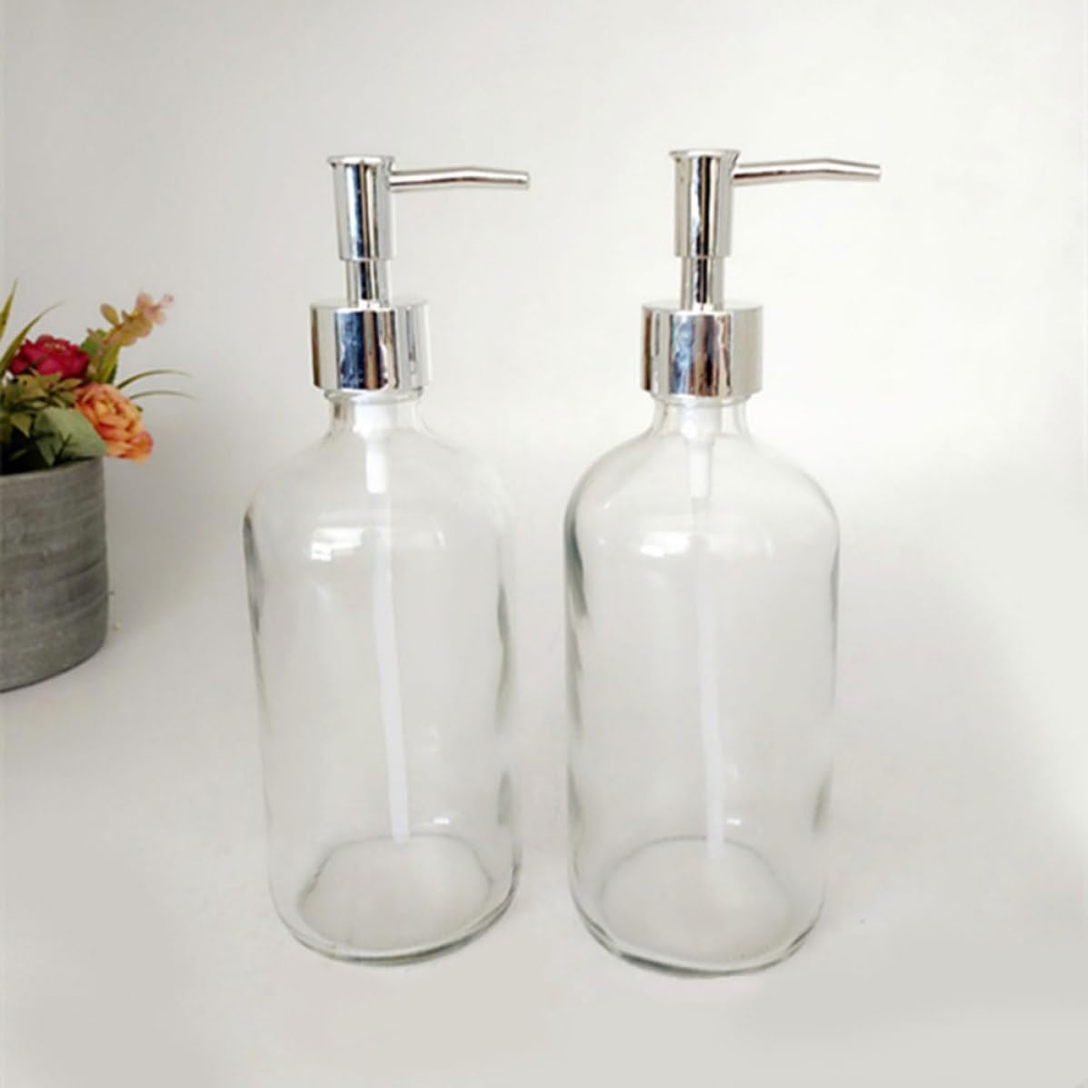 4 Piezas Botella de Loción de Vidrio de 500ml