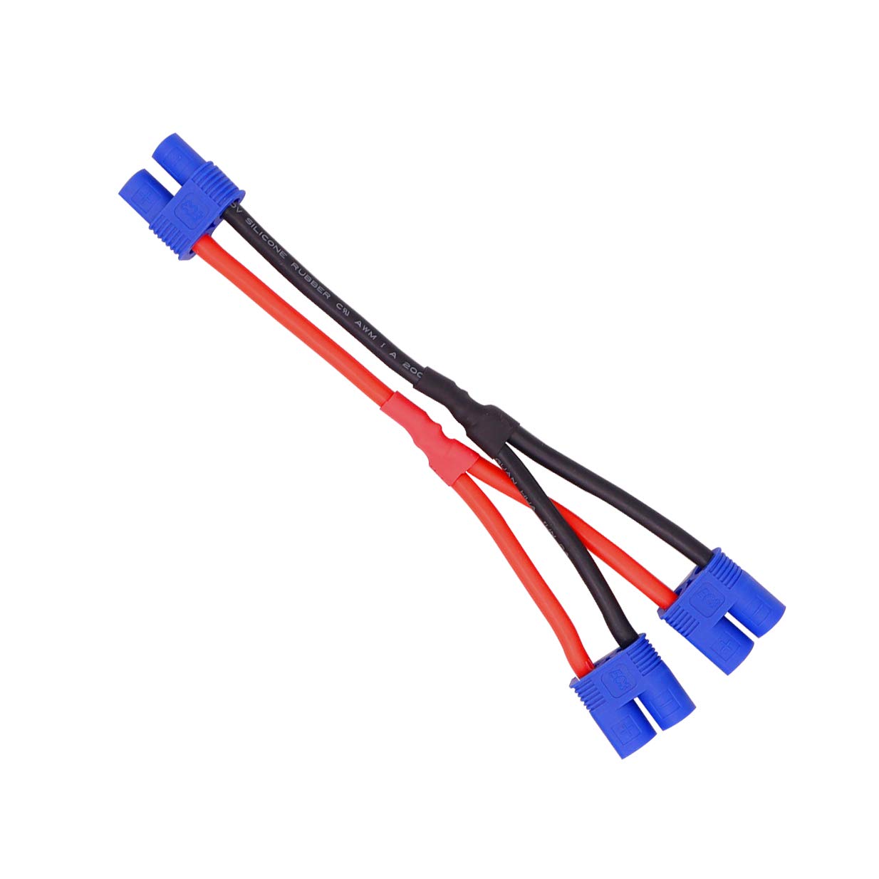 LINSYRC – 3 Paires Adaptateurs EC3 Mâle/Femelle – Câble 15 Cm 14 AWG – Silicone – Pour Batterie RC Lipo