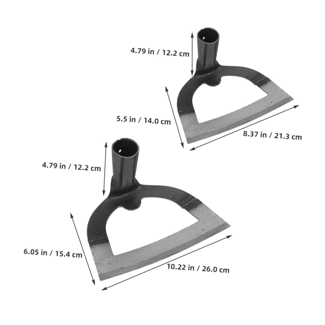 NOLITOY 2 Pièces Houe Creuse Jardin Creuse Légère Outil Désherber Multifonction Acier Inoxydable Ergonomique pour Jardinage et Agriculture