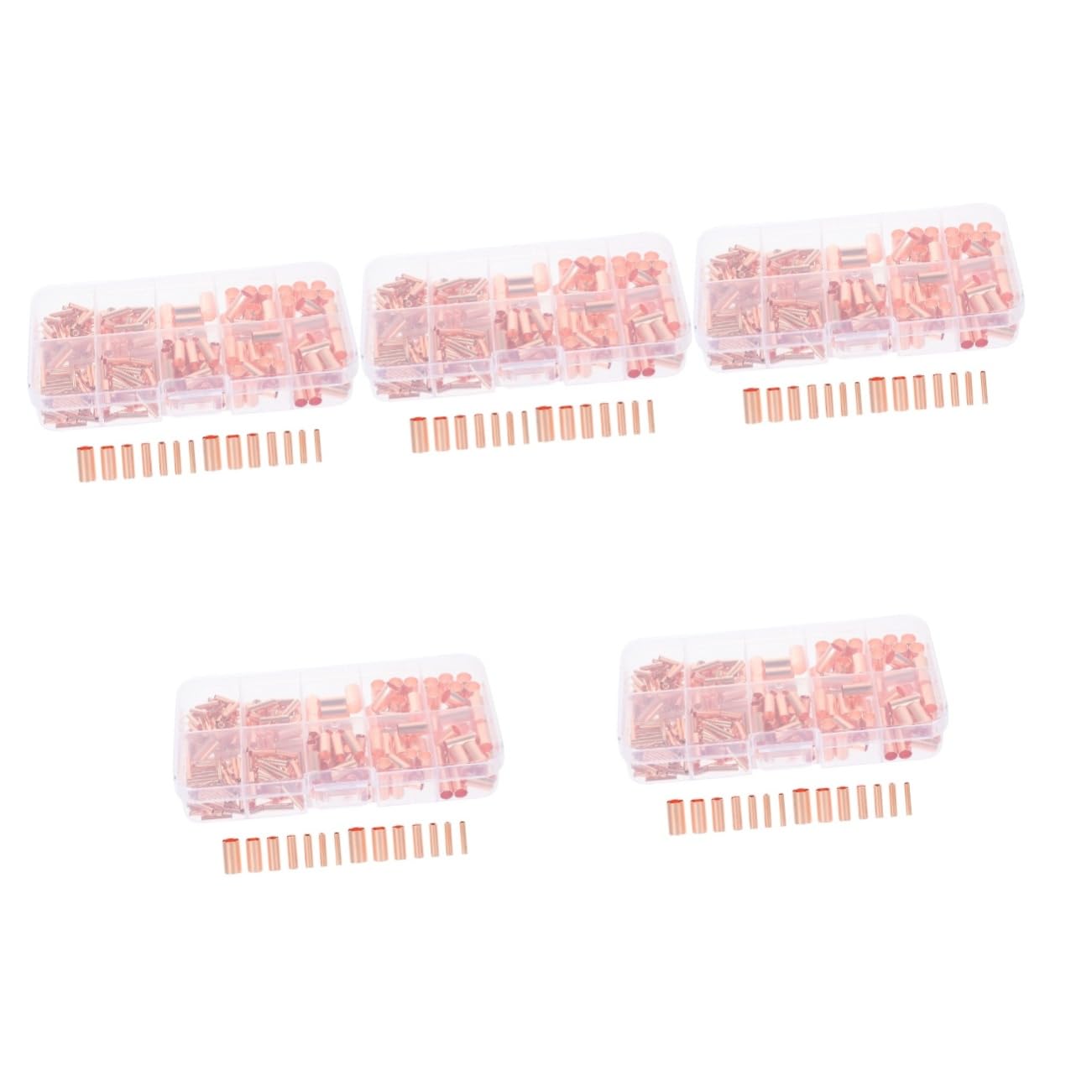 SOLUSTRE 5sets Wire Connector Tubes Small Diameter Tubing Heat Conductive Suitable for Applications 250pcs*5