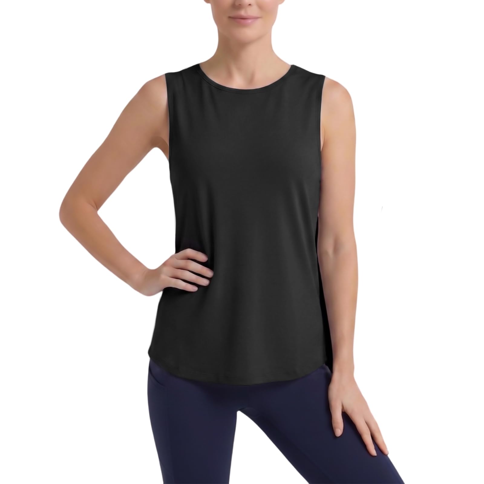 Camiseta Deportiva Mujer Espalda Malla Top Deportivo Transpirable de Secado Rápido Camiseta Sin Mangas de Fitness Alta Elasticidad Ligero Yoga Tops Cuello Redondo Shirt para Running Gimnasio
