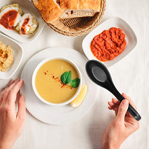 Colheres de sopa de melamina Cabilock com 6 peças, colheres de sopa asiáticas, colher de arroz, colh