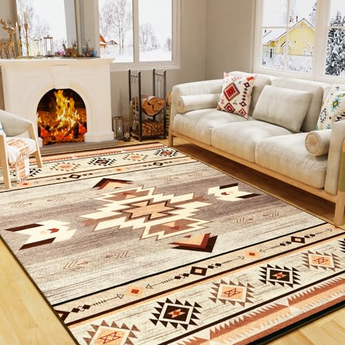 B BENRON Western Rugs for Living Room Bedroom Non Slip,