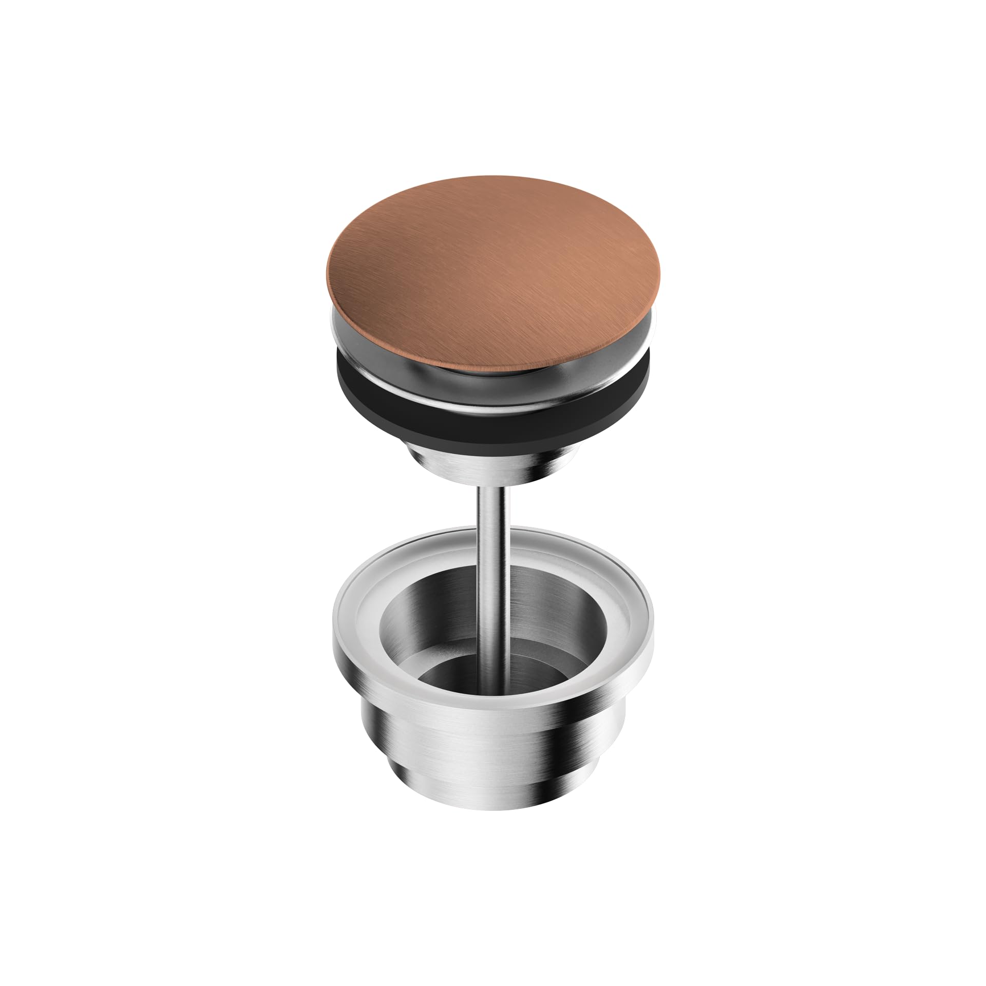 Tubico piletta click clack in acciaio inox 316L rame Made in Italy T34170C