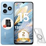 Blackview Wave9C SIMフリー スマホ 本体 日本版｜Doke AI搭載(ChatGPT)｜12GB+64GB+2TB拡張可能｜6.56インチ大画面｜5000mAhバッテリー｜IP54防水防塵｜顔認証/OTG/GPS対応｜docomo/au/SoftBank/Rakuten Mobile 回線対応｜ケースやTFカード贈り｜ブルー