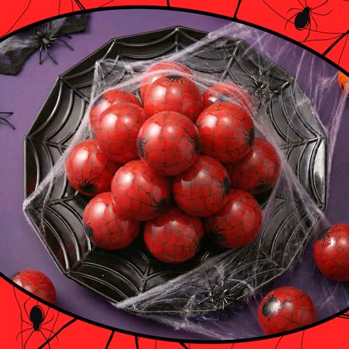 Image of 12 Pcs Stress Balls Party Favors 2.36 Inch Sensory Fidget Toys for Kids | Spider Themed Squeeze Balls for Birthday Party Classroom Prizes Supplies Goodie Bags Stuffers