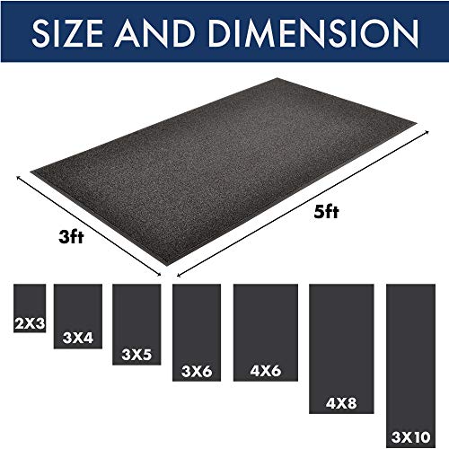 Notrax 231 Prelude Indoor/Outdoor Entrance Mat, For Home Or Business, 3' X 6', Black #TOP1