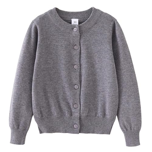 Toddler Girls Boys Button Down Cardigan Sweaters Unisex Kids Loose Long Sleeve Knitted Cozy Outerwear for 1-14 Years