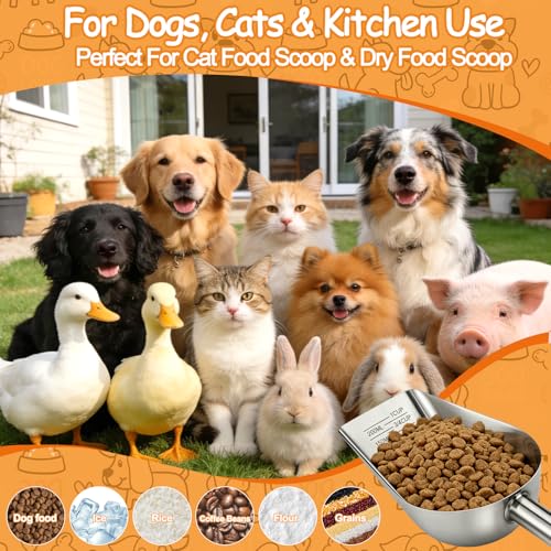 Cuchara medidora para mascotas de acero inoxidable - 50% de descuento