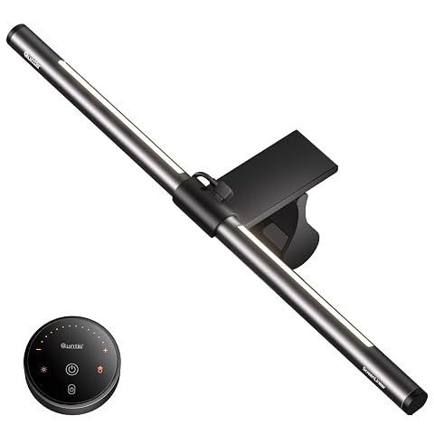 Quntis Computer Monitor Light Bar with Remote Eye-Care Monitor Light Backlight Desk Lamp for Home Office Gaming Stepless
