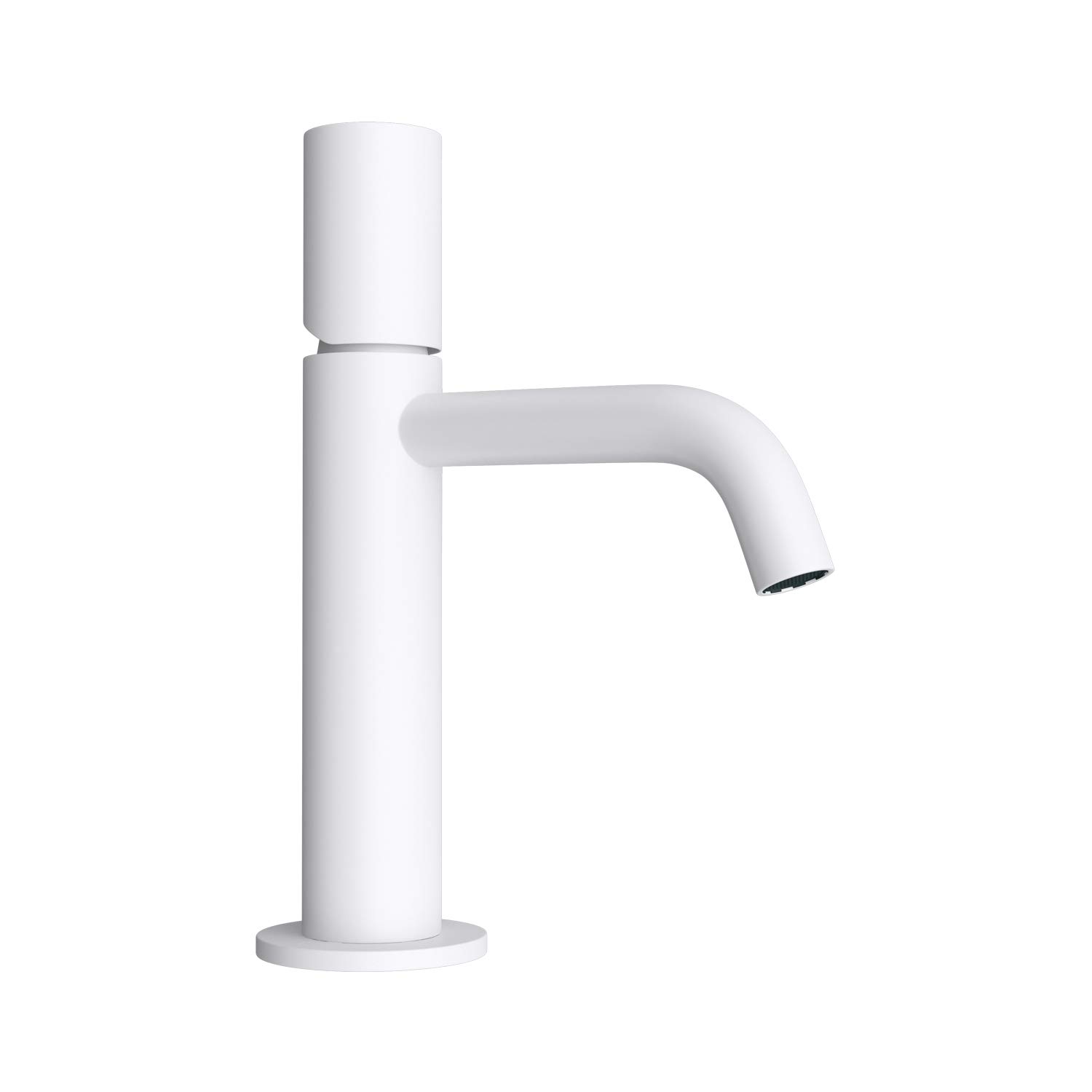 Durovin Bathrooms Monobloc Basin Mixer Tap - Bubbler Spout Bathroom Sink Faucet - White