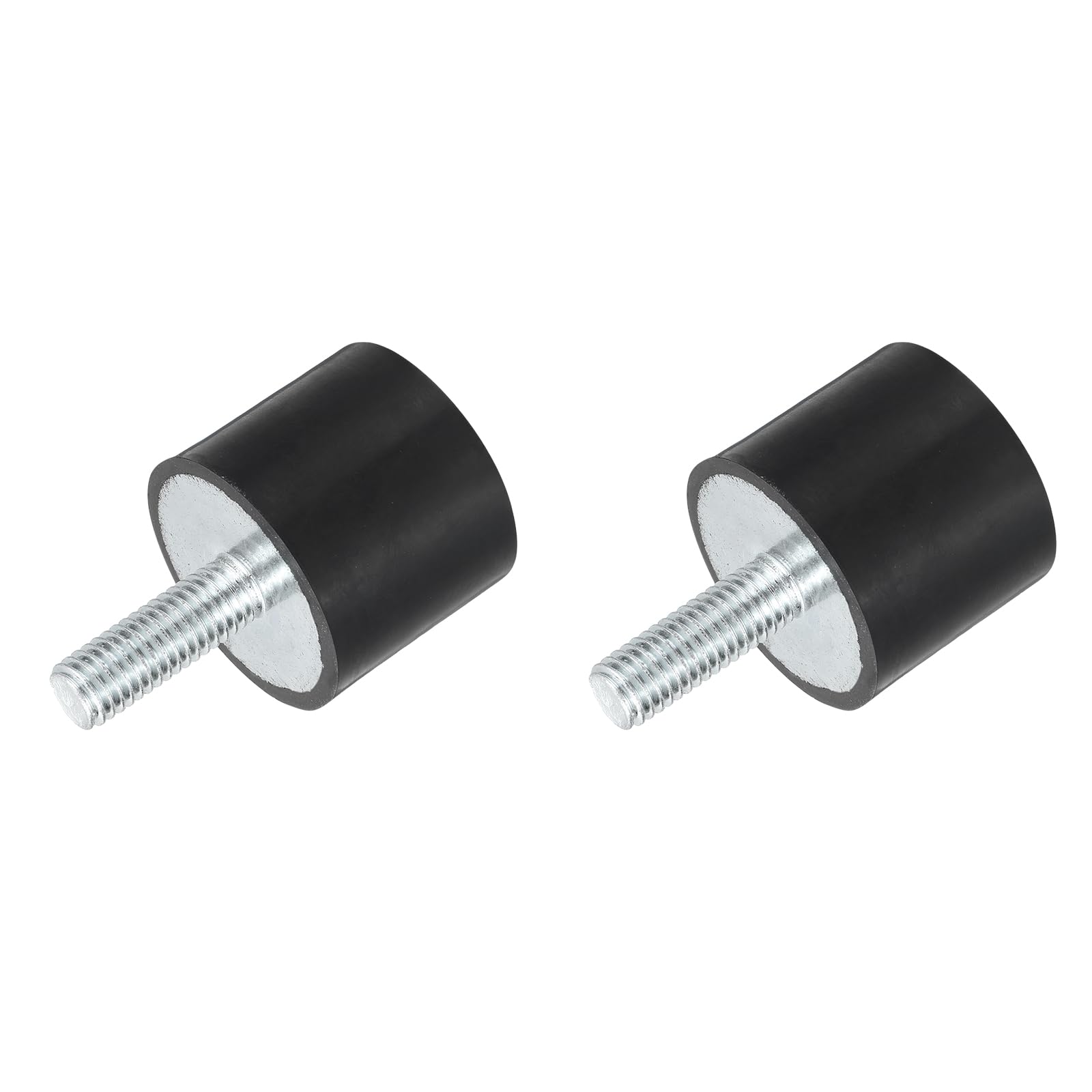uxcell M8 Thread Rubber Mounts, Vibration Isolators, Cylindrical Shock Absorber with Studs 30 x 25mm 2pcs