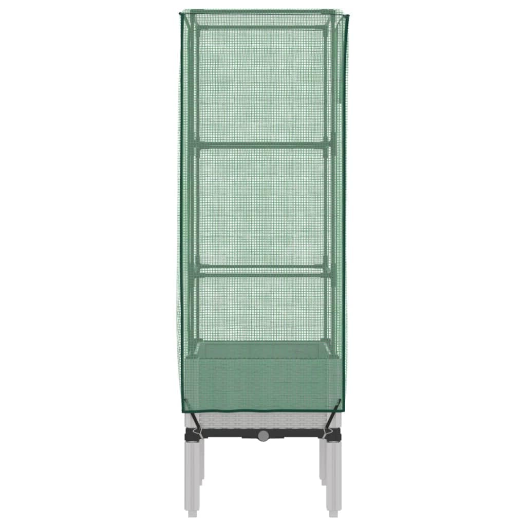 Homgoday Bancal alto con accesorio de invernadero, jardinera, jardinera, jardinera, jardinera, jardinera, para balcón, jardín, terraza, aspecto de ratán, 40 x 40 x 140 cm, color blanco