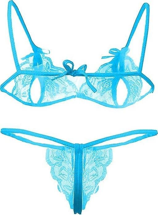 MADSY MD1 Babydoll Bikini Set| Non-Padded Bra & Panty|Nightwear/Lingerie/Negligee |Hot & Sexy for Couples Honeymoon/First Night/Anniversary for Women/Ladies/Girls. (Free Size, Firozi)-picture-11