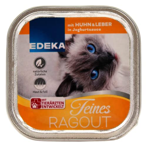 Edeka Feines Ragout mit Huhn und Leber in Joghurtsauce, 16er Pack (16 x 100g)