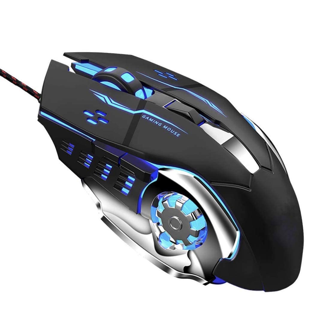 XIKKART Gaming Mouse | Wired USB 2.0, Mouse | Lightweight RGB Mice, 3200 DPI LED Backlight 6 Button, 4 Color Breathing Lights with 1.5M USB Cable for Gaming PC, Laptop, Desktop, Gamers Computer, Black-image-26