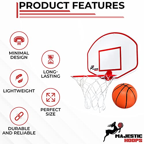 Mini Basketball Hoop - Indoor Basketball Hoop - Durable Plastic Basketball Hoop Indoor for Kids and Adults - No Assembling - Premium Basketball Indoor Game with Ball and Pump - Image 3